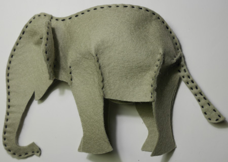 フェルトのゾウ５の作り方05